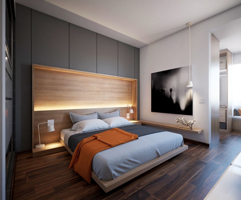 Mẫu thiết kế nội thất chung cư hiện đại 85m2 2 phòng ngủ