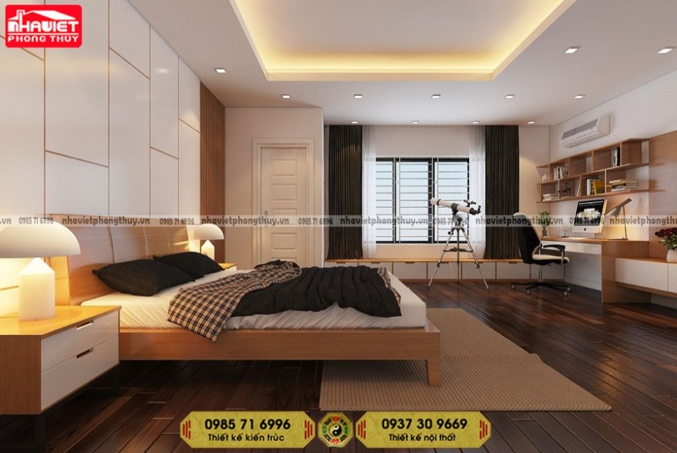 Mẫu thiết kế nội thất chung cư hiện đại 105m2 3 phòng ngủ