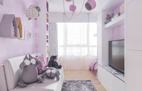 Cách phối màu hồng cho phòng ngủ bé gái