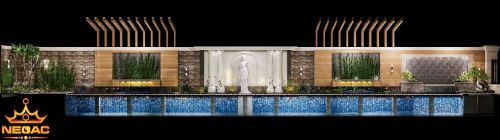 Tham khảo mẫu sân vườn có hồ cá Koi và hòn non bộ Thuần Việt