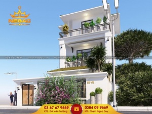Giới thiệu mẫu biệt thự mái thái 3 tầng hiện đại 100m2
