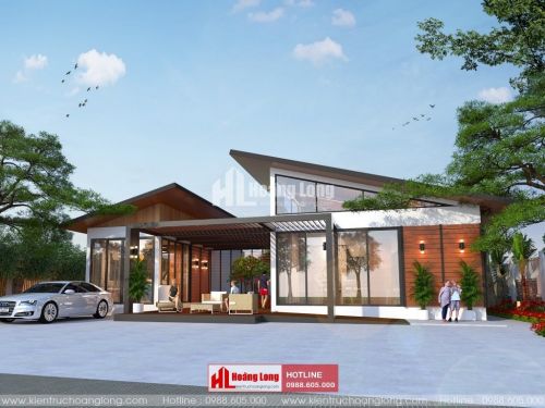 Thiết kế biệt thự 1 tầng 100m2 tại huyện Vĩnh Cửu