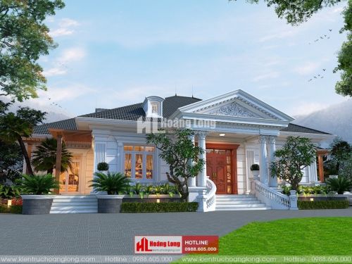 Thiết kế biệt thự 1 tầng 130m2 tại huyện Lý Nhân