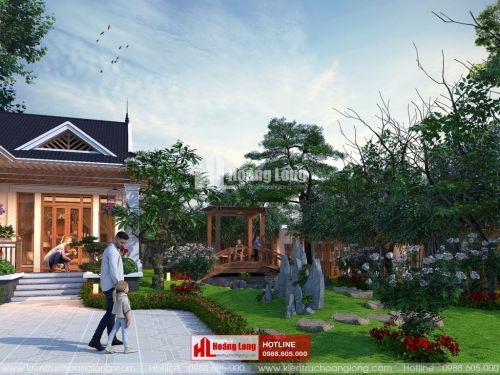 Thiết kế biệt thự 1 tầng 130m2 tại huyện Tân Phú