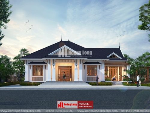 Thiết kế biệt thự 1 tầng 130m2 tại huyện Tân Phú