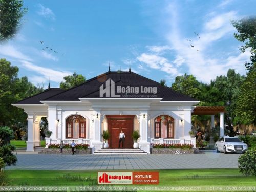 Thiết kế biệt thự 1 tầng 90m2 tại huyện Cờ Đỏ