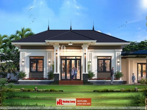 Thiết kế biệt thự 1 tầng 100m2 tại huyện Lý Sơn