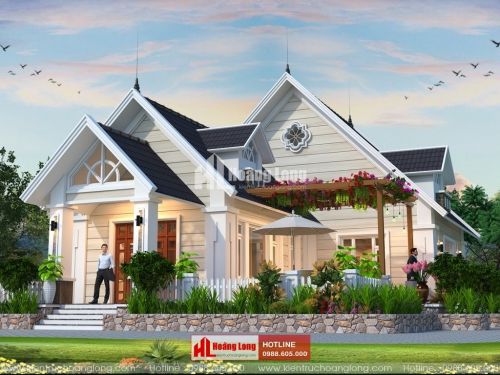 Thiết kế biệt thự 1 tầng 170m2 tại quận Tân Bình