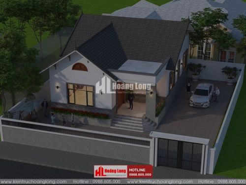 Thiết kế biệt thự 1 tầng 150m2 tại thành phố Chí Linh