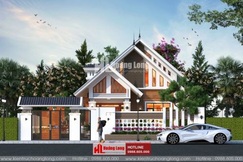 Thiết kế biệt thự 1 tầng 160m2 tại thành phố Phủ Lý