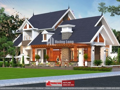 Thiết kế biệt thự 1 tầng 160m2 tại thành phố Phủ Lý
