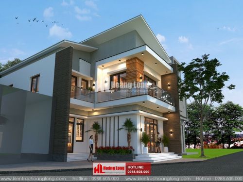 Thiết kế biệt thự 2 tầng mái Thái tại Xuân Trường HL50904