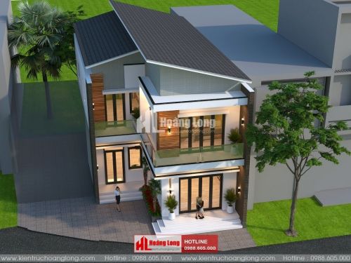 Thiết kế biệt thự 2 tầng mái Thái tại Xuân Trường HL50904
