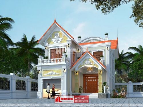 Thiết kế biệt thự 2 tầng tân cổ điển tại Rạch Giá HL51103