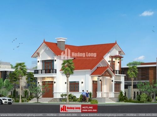 Thiết kế sân vườn biệt thự 2 tầng tại Nam Đàn HL51114