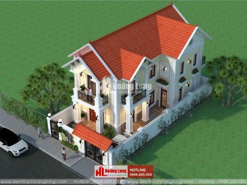 Thiết kế biệt thự 2 tầng hiện đại tại quận 4 - TPHCM HL51119