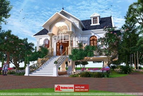 Thiết kế sân vườn biệt thự 2 tầng tại Điện Biên Phủ HL51145