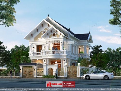 Thiết kế biệt thự 2 tầng mái Thái tại huyện Vĩnh Lợi HL51150