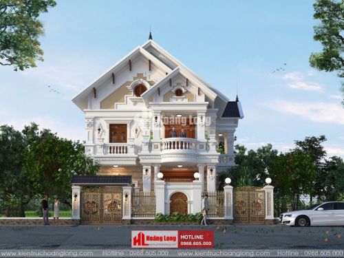 Thiết kế biệt thự 2 tầng mái Thái tại huyện Vĩnh Lợi HL51150