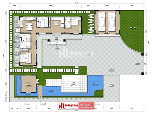 Thiết kế biệt thự 2 tầng mái Thái tại Long Thành HL51175