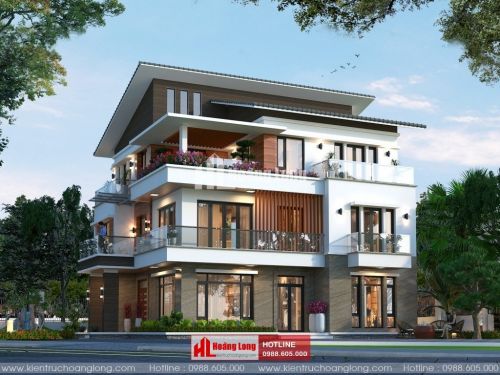 Phong thủy cửa chính biệt thự 3 tầng tại Cẩm Phả HL51259