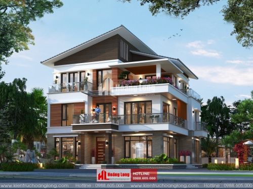 Phong thủy cửa chính biệt thự 3 tầng tại Cẩm Phả HL51259