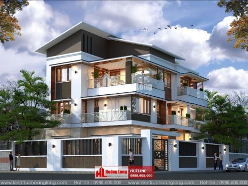 Thiết kế biệt thự 3 tầng hiện đại tại Bến Cát HL51282