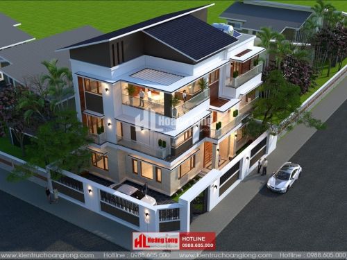 Thiết kế biệt thự 3 tầng hiện đại tại Bến Cát HL51282