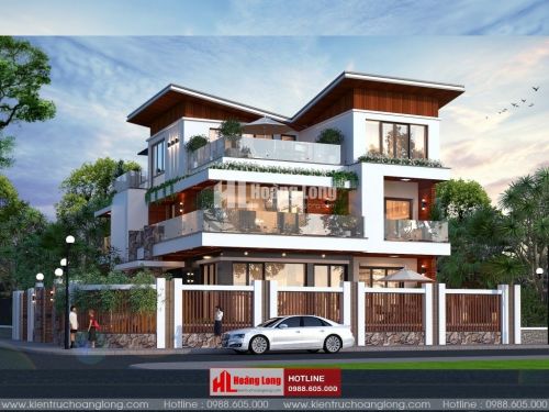 Thiết kế biệt thự 3 tầng mái Thái tại Tam Kỳ HL51316