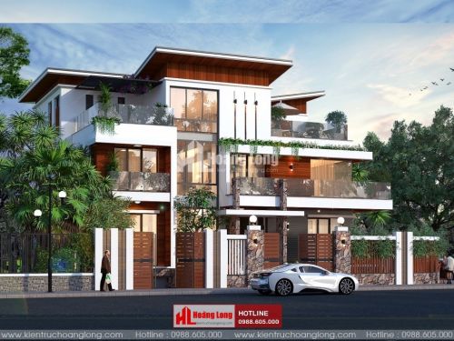 Thiết kế biệt thự 3 tầng mái Thái tại Tam Kỳ HL51316