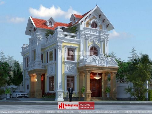 Thiết kế biệt thự 3 tầng mái Thái tại Kinh Môn HL51587
