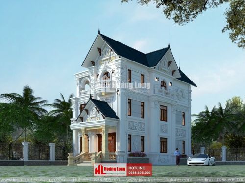 Thiết kế biệt thự 3 tầng tân cổ điển tại Diên Khánh HL51600