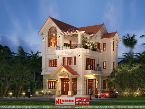 Thiết kế sân vườn biệt thự 3 tầng tại Thuận Thành HL51604