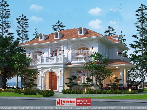 Thiết kế biệt thự 2 tầng hiện đại tại Tiền Hải HL50909