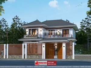 Thiết kế biệt thự 2 tầng mái Nhật tại Vị Xuyên HL50915