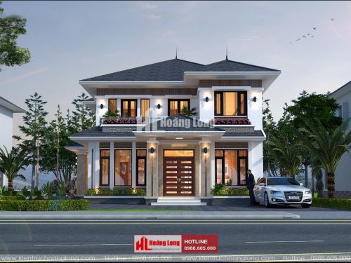 Thiết kế sân vườn biệt thự 2 tầng tại Thủ Dầu Một HL50927