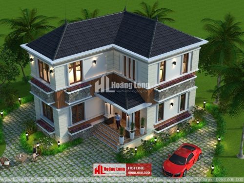 Thiết kế biệt thự 2 tầng hiện đại tại Bình Lục HL50936