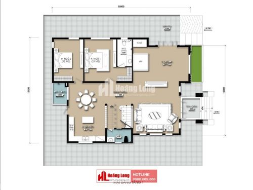 Thiết kế biệt thự 2 tầng mái Nhật tại quận Tân Bình HL50941