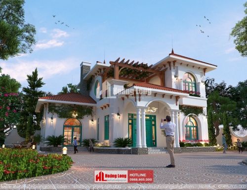 Thiết kế sân vườn biệt thự 2 tầng tại Kiến An HL50961