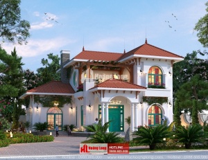 Thiết kế sân vườn biệt thự 2 tầng tại Kiến An HL50961