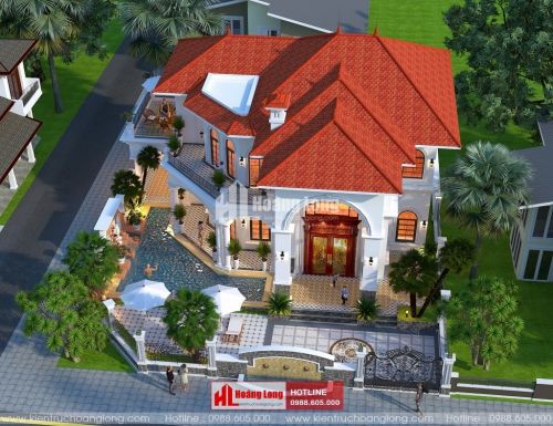Thiết kế biệt thự 2 tầng mái Nhật tại Nho Quan HL50966
