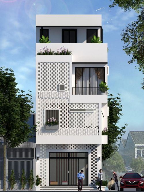 Mẫu nhà phố 4 tầng hiện đại thu hút mọi ánh nhìn