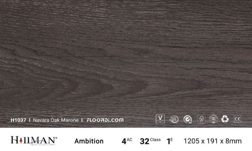 Sàn gỗ Hillman H1037 Navara Oak Marone - 8mm - AC4